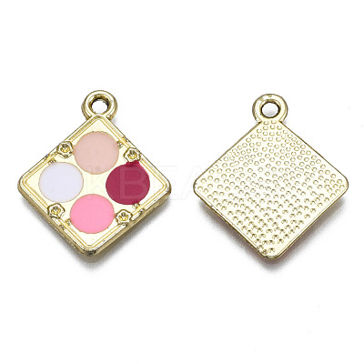 Rack Plating Alloy Enamel Pendants ENAM-T011-124-1