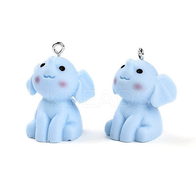 Opaque Resin Pendants RESI-N039-131-1