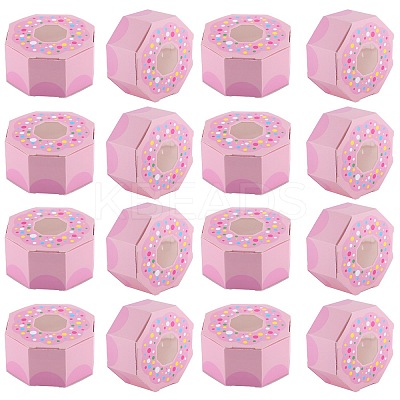 Hexagon Donut Cardboard Boxes CON-WH0019-18A-1