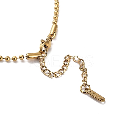 Ion Plating(IP) 304 Stainless Steel Ball Chain Necklace LS-NJEW-D045-03G-1