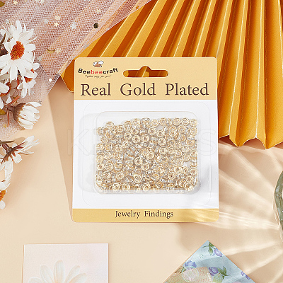 200Pcs Brass Pave Clear Cubic Zirconia Beads KK-BBC0015-87B-1