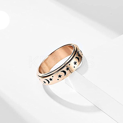 201 Stainless Steel Rotatable Finger Rings FS-WG1BCD7-07-1