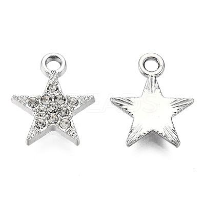 Platinum Plated Alloy Charms PALLOY-T073-06P-03-RS-1