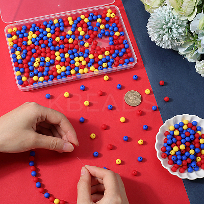 500Pcs Rubberized Style Imitated Silicone Acrylic Beads OACR-SP0001-33E-1