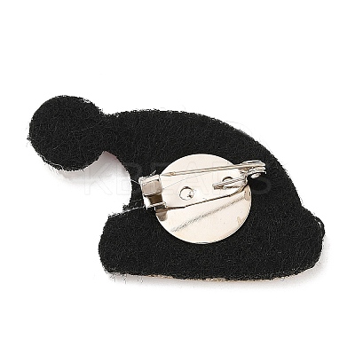 Christmas Theme PU Leather Brooch JEWB-C004-01G-1