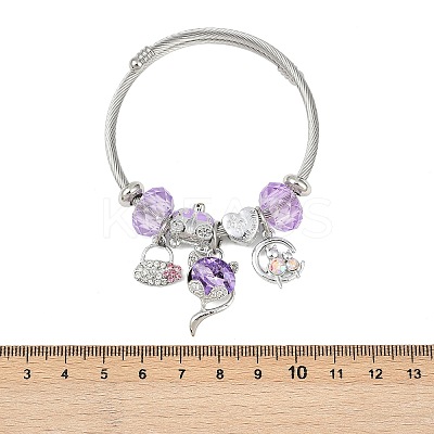 Non-Tarnish 201 Stainless Steel European Bracelet OQ8559-8-1