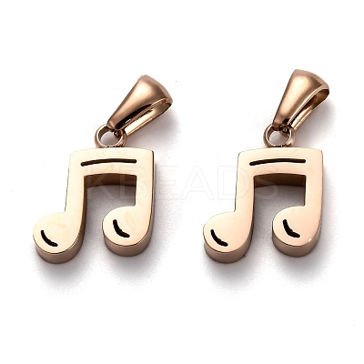 Ion Plating(IP) 304 Stainless Steel Pendants STAS-Z006-11RG-1