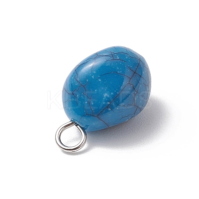 Crackle Opaque Acrylic Beads PALLOY-JF03800-02-1