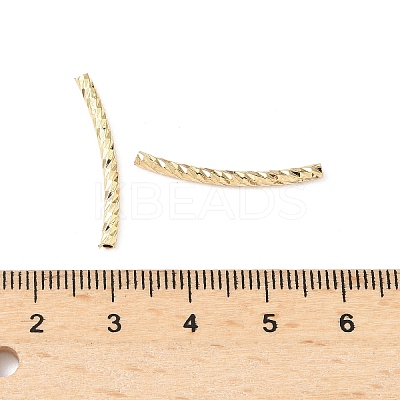 Brass Curved Tube Beads KK-Z118-02G-1