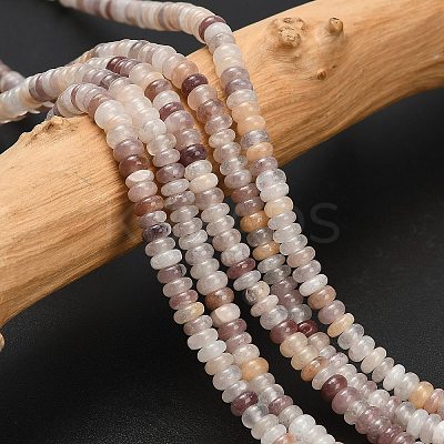 Natural Lepidolite/Purple Mica Stone Beads Strands G-L635-A30-4x2mm-1