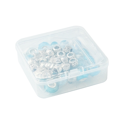 DIY Tibetan Style Alloy & Resin European Beads Making Finding Kits DIY-FS0006-78F-1