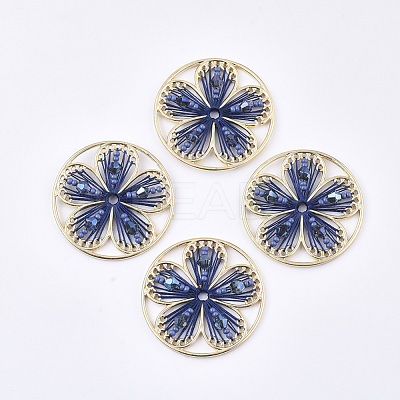 Polyester Thread Woven Pendants FIND-S319-12B-1