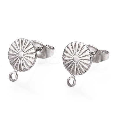 Non-Tarnish 304 Stainless Steel Stud Earring Findings STAS-E192-01P-01-1