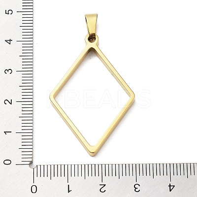 304 Stainless Steel Open Back Bezel Pendants STAS-Z091-05G-01-1