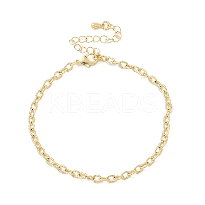 Brass Link Chain Bracelet for Women BJEW-A065-07G-1
