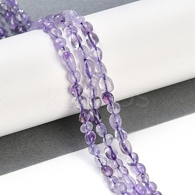 Natural Lavender Amethyst Beads Strands LS-G-P497-01B-21-1