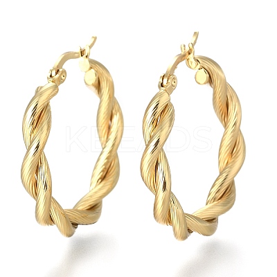 304 Stainless Steel Hoop Earring X-EJEW-F257-18G-1