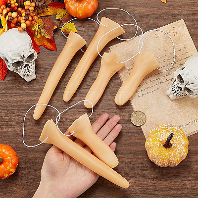 4Pcs 2 Styles Halloween Prank Toy Props PVC Plastic Long Nose AJEW-CN0004-49-1
