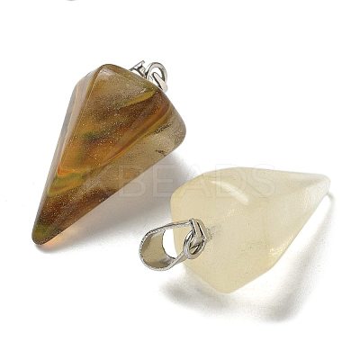 Watermelon Stone Glass Pendants G-B127-13P-03-1