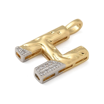 Brass Micro Pave Cubic Zirconia Pendants KK-B126-02G-H-1
