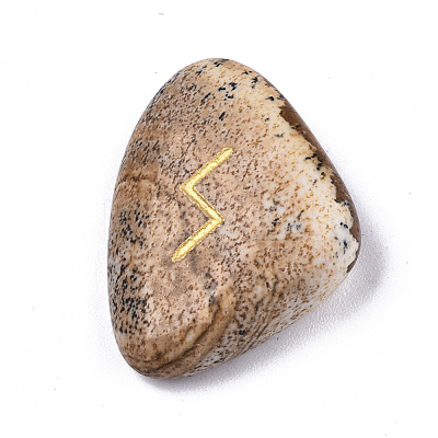 Natural Picture Jasper Beads G-N0326-008-1