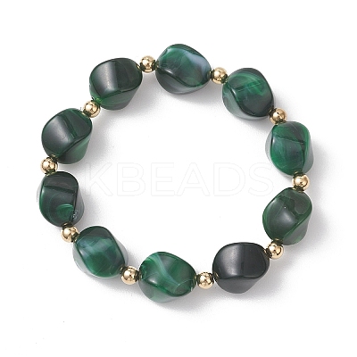 Acrylic Imitation Gemstone Beads Stretch Bracelets for Women BJEW-JB13236-03-1