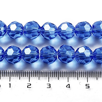 Electroplate Transparent Glass Beads Strands EGLA-A035-T10mm-A14-1