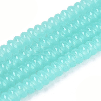 Imitation Jade Glass Beads Strands X-GLAA-T025-6mm-06B-1