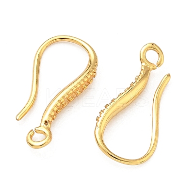 Brass Earring Hooks KK-H532-09G-1