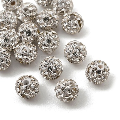 Grade A Rhinestone Pave Disco Ball Beads RB-Q100-12-1