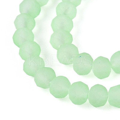 Baking Paint Frosted Glass Beads Strands FGLA-N003-6mm-04-1