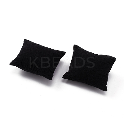 Black Rectangle Velvet Pillow Jewelry Bracelet Watch Display X-BDIS-I001-01-1