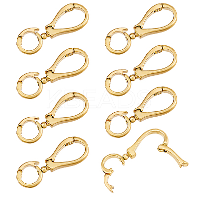 8Pcs Brass Fold Over Clasps FIND-HS0001-73-1