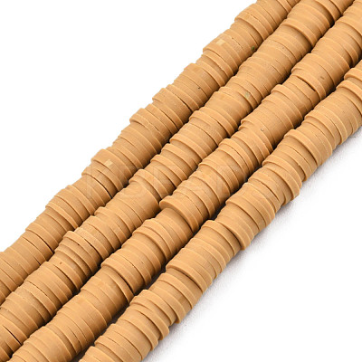 Handmade Polymer Clay Beads Strands CLAY-R089-6mm-118-1