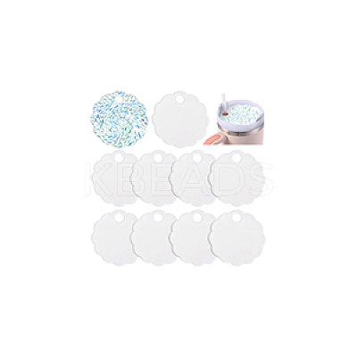 10Pcs Acrylic Heat Transfer Blanks Lid Decorations DIY-BC0013-71B-1