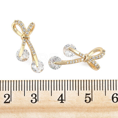 Brass Micro Pave Cubic Zirconia Pendants KK-H071-02B-G-1