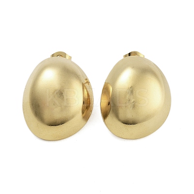 Ion Plating(IP) 304 Stainless Steel Stud Earrings for Women EJEW-N054-30G-1