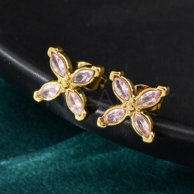 304 Stainless Steel Stud Earrings X-EJEW-C135-01G-04-1