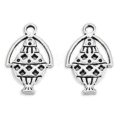 Tibetan Style Alloy Pendant Rhinestone Settings TIBE-N011-061-1