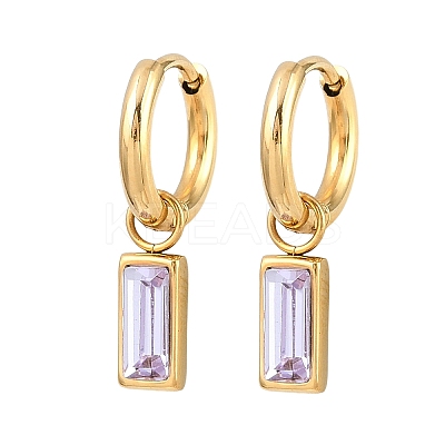 304 Stainless Steel Rectangle Hoop Earrings EJEW-I320-29G-1