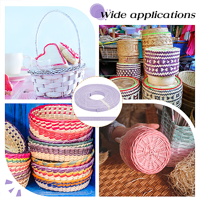 20M Handmade Woven Paper Rattan OCOR-WH0101-34E-1