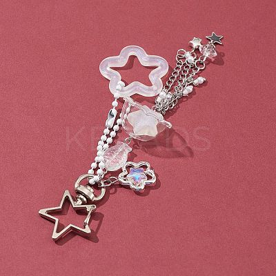 Acrylic & Glass Pendant Keychains KEYC-FZ00002-1