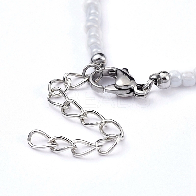 Glass Seed Beaded Necklaces NJEW-JN02811-01-1