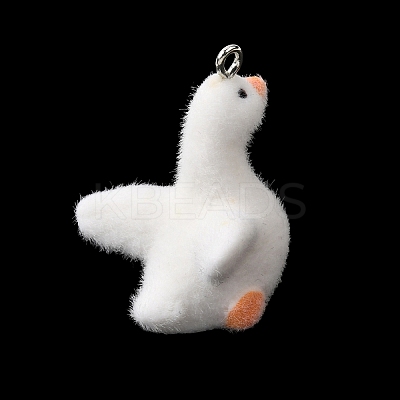 Flocking Opaque Resin Pendants RESI-G123-01C-1