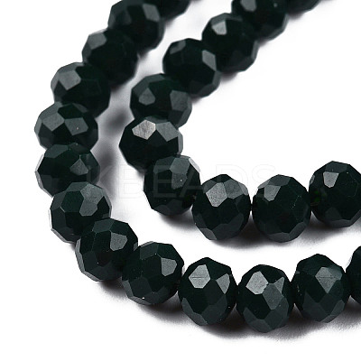 Opaque Solid Color Glass Beads Strands EGLA-A034-P8mm-D12-1