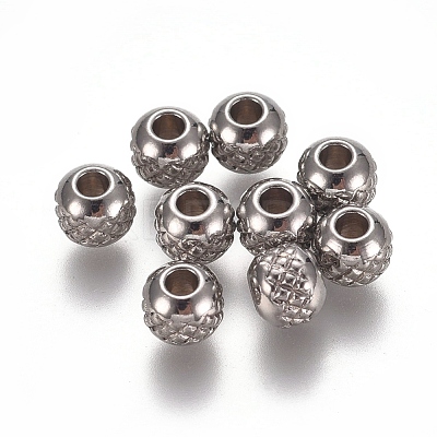 Tarnish Resistant 304 Stainless Steel Beads STAS-E482-25P-1
