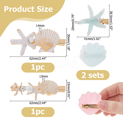 Iron & Alloy Alligator Hair Clips PHAR-HS0001-01-1