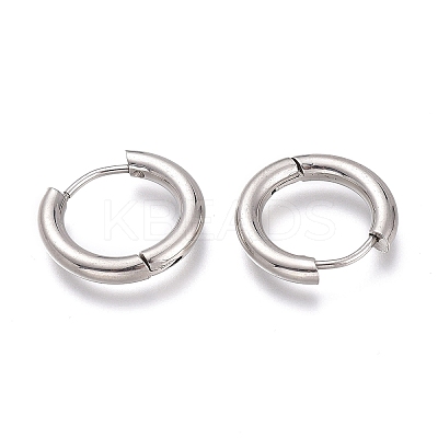 Tarnish Resistant 201 Stainless Steel Huggie Hoop Earrings EJEW-L256-05C-P-1