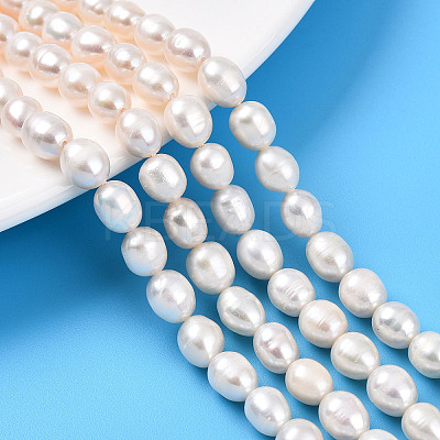 Natural Cultured Freshwater Pearl Beads Strands PEAR-N012-06Y-01-1