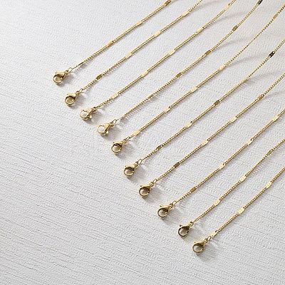 2MM 304 Stainless Steel Curb Chain Necklaces for Women Men NJEW-F351-04G-1